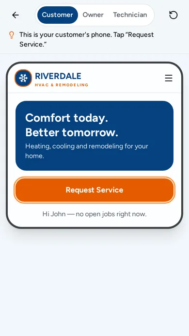 Riverdale HVAC & Remodeling — Job & Site Survey Workflow